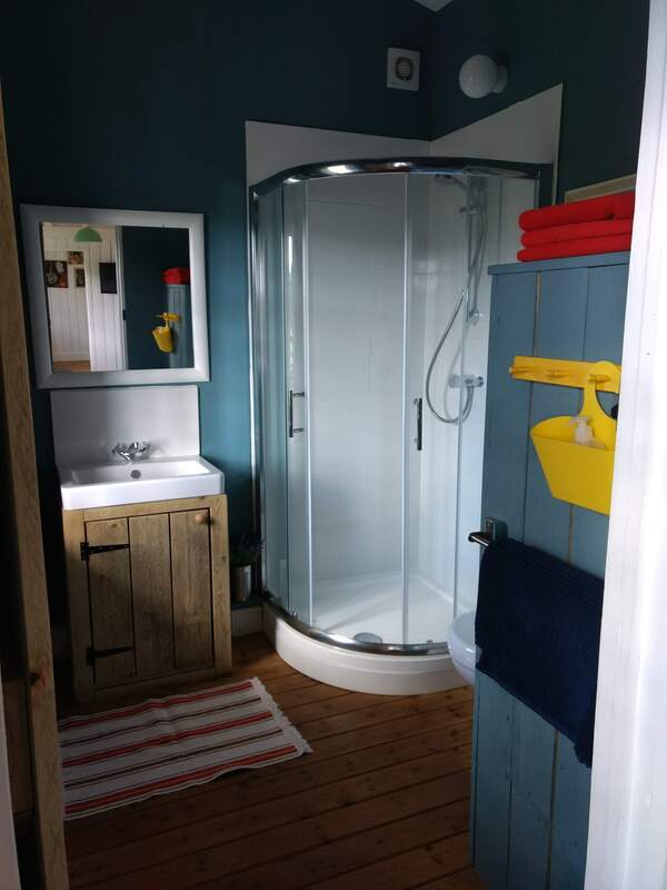 glamping private bathroom