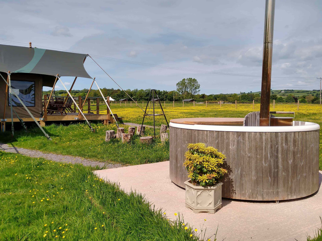 Glamping with hot tubs Somerset 