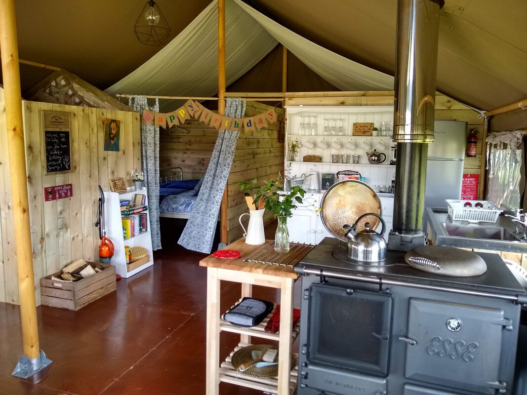safari tent kitchen