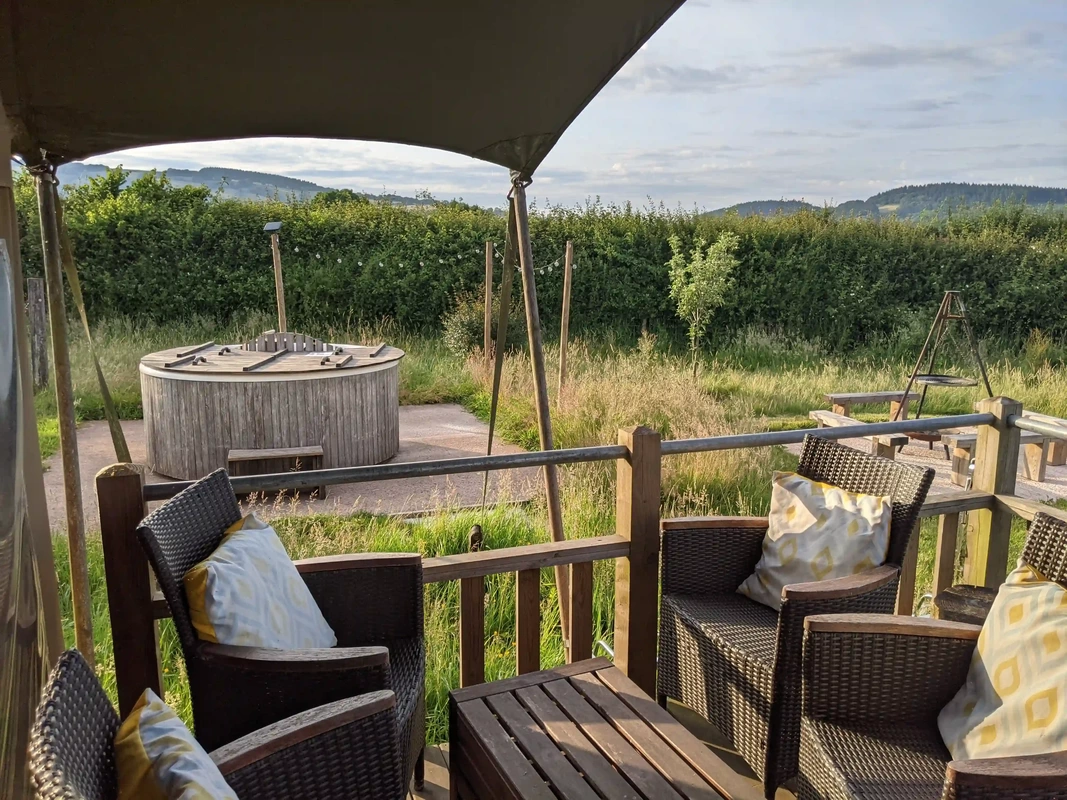 glamping with hot tub somerset